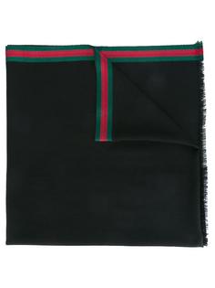 шарф с оторочкой Web Gucci