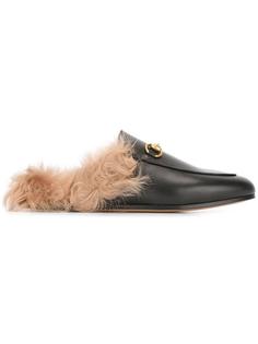 слиперы с золотистой фурнитурой Gucci