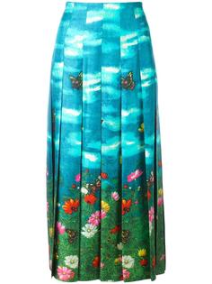 плиссированная юбка Garden Gucci