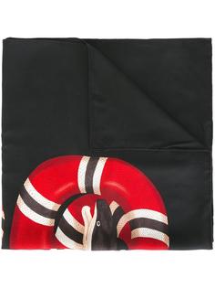 галстук с принтом змеи Gucci