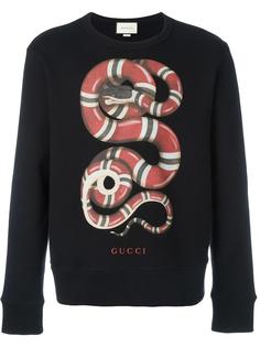 толстовка с принтом змеи  Gucci