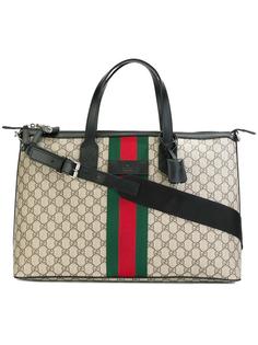 сумка-тоут с принтом логотипа Gucci