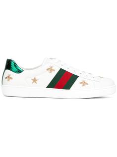 кроссовки с вышивкой Ace Gucci