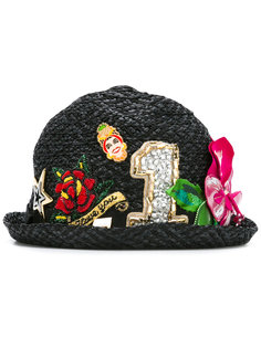 декорированная шляпа из рафии Dolce &amp; Gabbana
