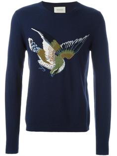 свитер с изображением птицы  Gucci