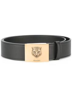 feline buckle belt Gucci