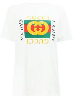 футболка с принтом "Fake Gucci" Gucci