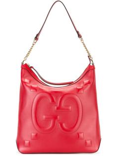 сумка на плечо с тисненым логотипом  Gucci