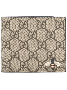 бумажник GG Supreme с принтом пчелы  Gucci