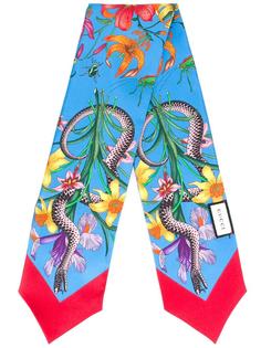 Flora Snake print scarf Gucci