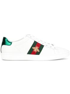 кроссовки с вышивкой Ace Gucci