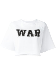 укороченная толстовка с принтом war  Off-White