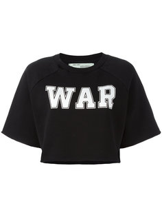 укороченная толстовка с принтом war Off-White