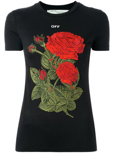 футболка с нашитыми розами Off-White
