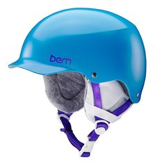 Шлем для сноуборда женский Bern Team Muse Satin Ocean Blue/White Cordova Earlaps