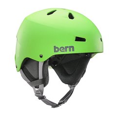 Шлем для скейтборда Bern Team Macon Neon Green/Black Cordova Earflaps