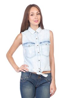 Топ женский Volcom Sick Muse Sleeveless Shirt Chambray