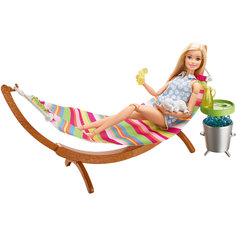 Набор мебели "Гамак и стол" из серии "Отдых на природе", Barbie Mattel