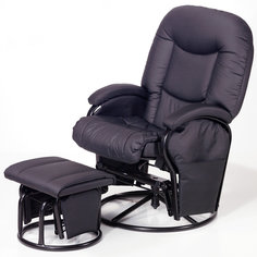 Кресло-качалка для мамы Metal Glider, Hauck, black