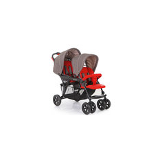 Прогулочная коляска для двойни Tandem, Baby Care, красный