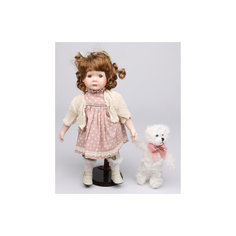 Интерьерная кукла Девочка с мишкой C21-148612, Estro