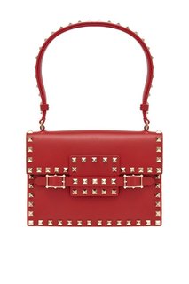 Кожаная сумка Rosso Rockstud Valentino