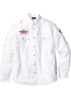 Рубашка Regular Fit с длинным рукавом (нежно-голубой меланж) Bonprix