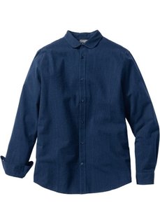 Рубашка Slim Fit с длинным рукавом (белый в полоску) Bonprix
