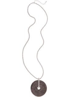 Длинная цепочка с круглым кулоном (античный серебристый) Bonprix