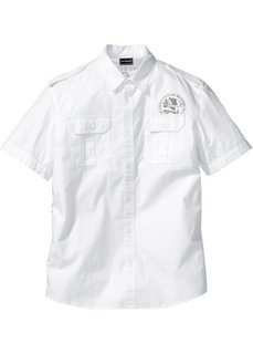 Рубашка Slim Fit с коротким рукавом (антрацитовый) Bonprix