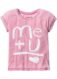 Футболка с линялым эффектом (синий) Bonprix