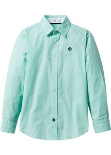 Рубашка (белый/синий ментол в полоску) Bonprix