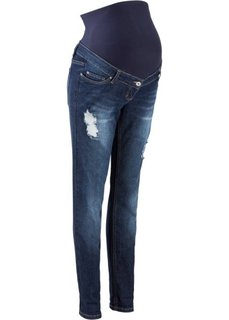 Для будущих мам: джинсы в стиле герлфренд (темно-синий «потертый») Bonprix