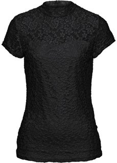 Кружевная футболка (кремовый) Bonprix