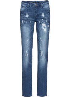 Прямые стретчевые джинсы, cредний рост (N) (черный) Bonprix