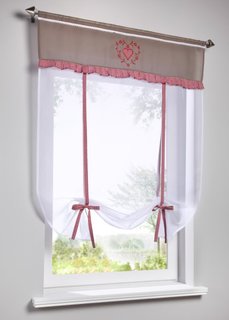 Римская штора Джолина (белый/красный) Bonprix