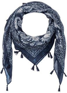 Квадратный платок с узором пейсли и кисточками (розовый) Bonprix