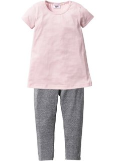 Платье + легинсы (2 изд.) (нежно-коралловый/натуральный м) Bonprix