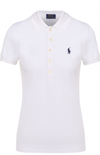 Поло с вышитым логотипом бренда Polo Ralph Lauren