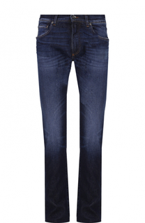 Джинсы прямого кроя с контрастной прострочкой Dolce &amp; Gabbana