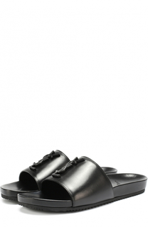 Кожаные шлепанцы Joan с логотипом бренда Saint Laurent