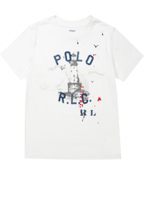 Футболка джерси с принтом Polo Ralph Lauren
