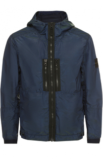 Ветровка на молнии с капюшоном Stone Island