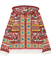 Кардиган джерси с капюшоном и принтом Dolce &amp; Gabbana
