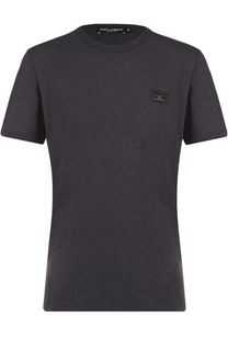 Хлопковая футболка с круглым вырезом Dolce & Gabbana