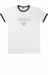 Футболка джерси с логотипом бренда Giorgio Armani