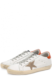 Кожаные кеды с аппликацией Golden Goose