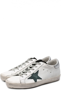 Кожаные кеды SuperStar с аппликацией Golden Goose