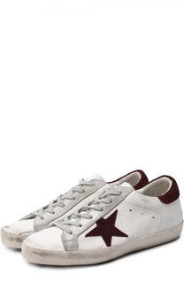 Кожаные кеды SuperStar с аппликацией Golden Goose