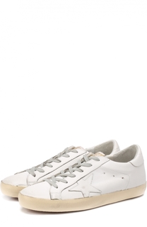 Кожаные кеды SuperStar с аппликацией Golden Goose